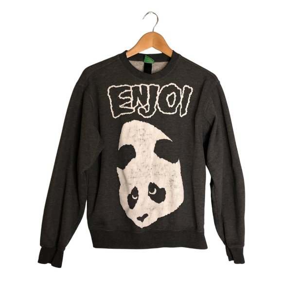 enjoi Other - Enjoi Panda Crewneck Sweatshirt Gray Black Skater